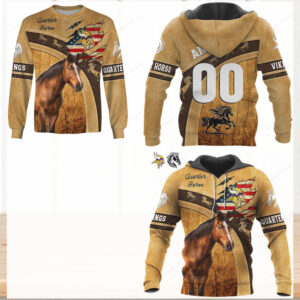 Rustic Wood Grain Quarter Horse Hoodie