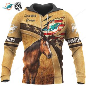Rustic Wood Grain Quarter Horse HoodieShirt