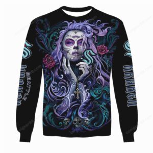 Seattle Kraken Day of the Dead Sugar Skull Graphic Hoodie Seattle Kraken Day of the Dead Sugar Skull Graphic Hoodie