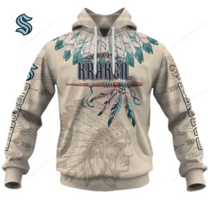 Seattle Kraken Native American Headdress Hoodie Seattle Kraken Native American Headdress Hoodie