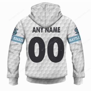 Seattle Kraken Ripped Logo honeycomb Pattern Performance Long Sleeve Shirt