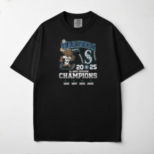 Seattle Mariners 2025 AL West Division Champions Proud Team T Shirt Seattle Mariners 2025 AL West Division Champions Proud Team T Shirt