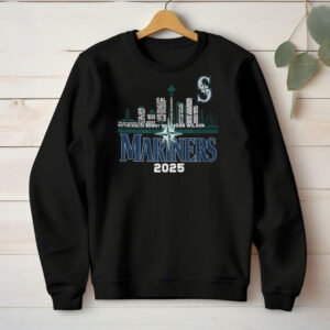 Seattle Mariners 2025 City Skyline Player Roster T Shirt