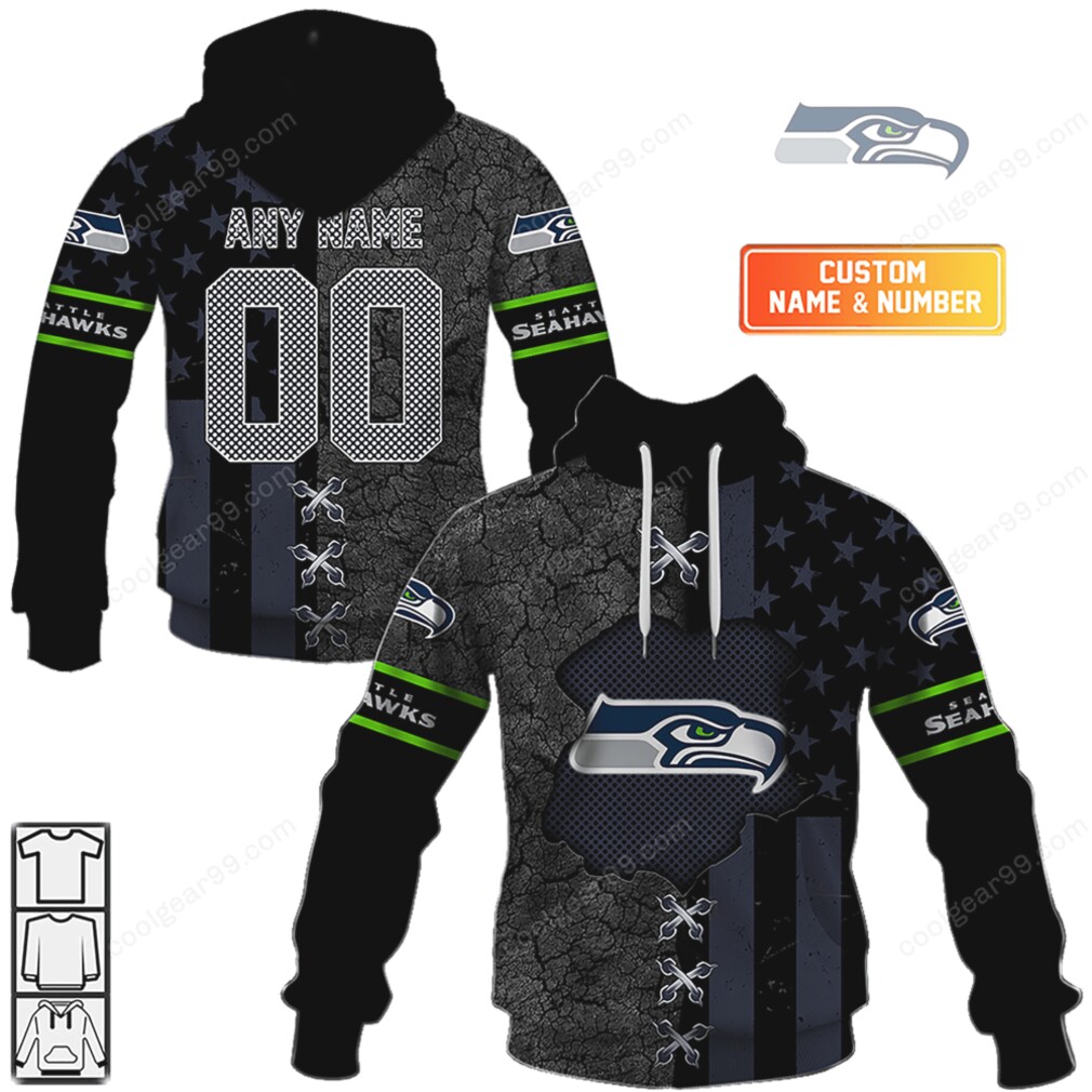 Seattle Seahawks Authentic Custom Game Day Pullover Shirt Seattle Seahawks Authentic Custom Game Day Pullover Shirt