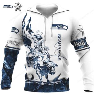 Seattle Seahawks Bull Rider Custom HoodieLong Sleeve Shirt Seattle Seahawks Bull Rider Custom HoodieLong Sleeve Shirt