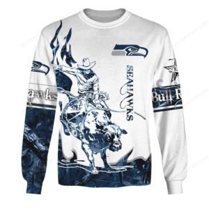 Seattle Seahawks Bull Rider Custom HoodieLong Sleeve Shirt