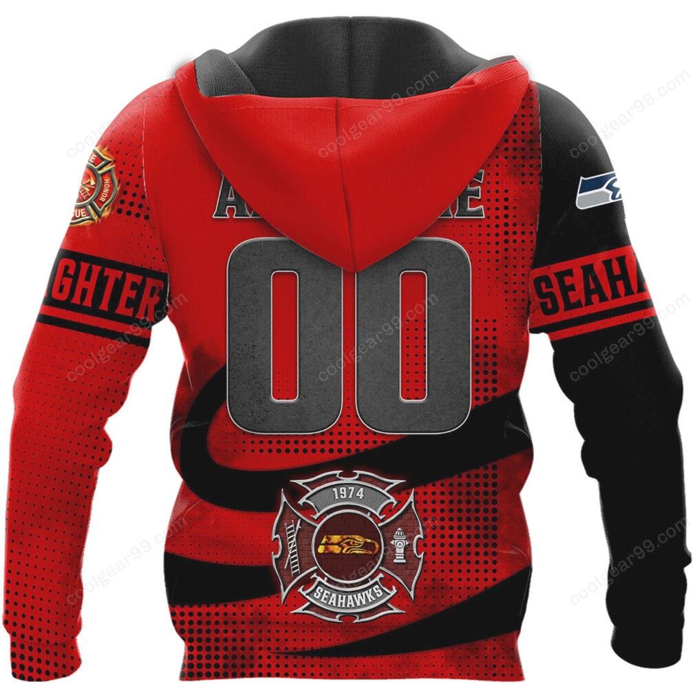 Seattle Seahawks Firefighter Blaze Line Long Sleeve Shirt Seattle Seahawks Firefighter Blaze Line Long Sleeve Shirt
