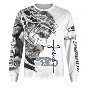 Seattle Seahawks Jesus Crown of Thorns Custom Hoodie