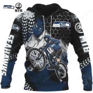 Seattle Seahawks MTB Mountain Biking Hoodie Seattle Seahawks MTB Mountain Biking Hoodie