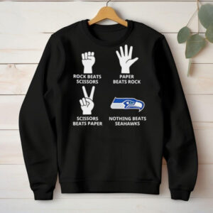 Seattle Seahawks Nothing Beats Rock Paper Scissors Fan T Shirt
