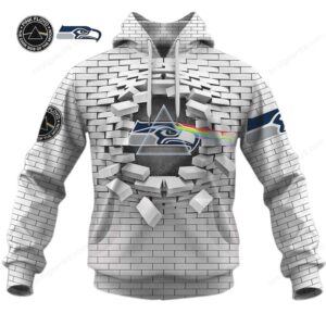 Seattle Seahawks Pink Floyd The Wall Dark Side of the Moon Hoodie Seattle Seahawks Pink Floyd The Wall Dark Side of the Moon Hoodie