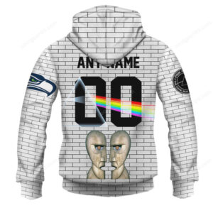 Seattle Seahawks Pink Floyd The Wall Dark Side of the Moon Hoodie