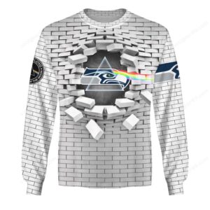Seattle Seahawks Pink Floyd The Wall Dark Side of the Moon Hoodie