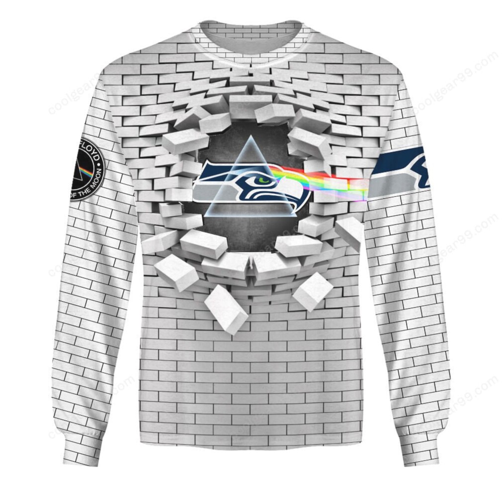 Seattle Seahawks Pink Floyd The Wall Dark Side of the Moon Hoodie Seattle Seahawks Pink Floyd The Wall Dark Side of the Moon Hoodie