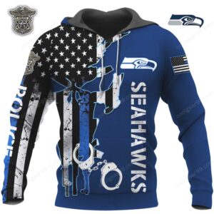 Seattle Seahawks Police Flag Hoodie Seattle Seahawks Police Flag Hoodie