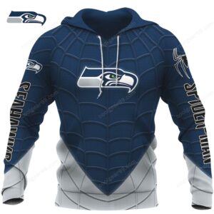 Seattle Seahawks Spider Man Mashup Hoodie & Shirt Seattle Seahawks Spider Man Mashup Hoodie & Shirt