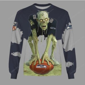 Seattle Seahawks Zombie Graphic Customizable Hoodie