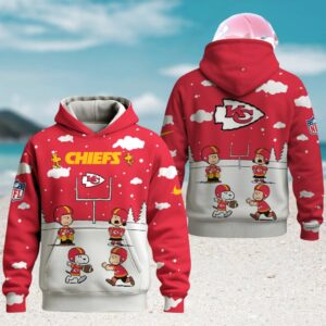 Snoopy & Friends Kansas City Chiefs Football Hoodie Snoopy & Friends Kansas City Chiefs Football Hoodie