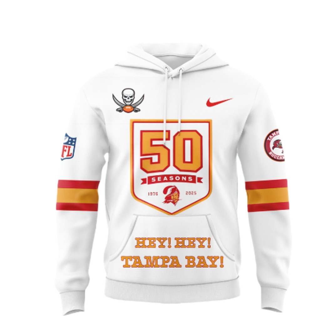Tampa Bay Buccaneers 50th Season Commemorative Fan Hoodie Tampa Bay Buccaneers 50th Season Commemorative Fan Hoodie