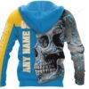 NFL Chargers Blue and Yellow Spider Web Fan Hoodie NFL Chargers Blue and Yellow Spider Web Fan Hoodie