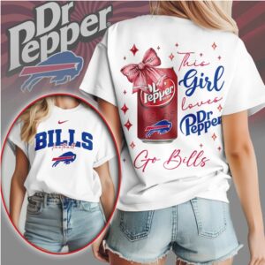 This Girl Loves Dr Pepper & Go Bills Buffalo Bills Football Fan T Shirt