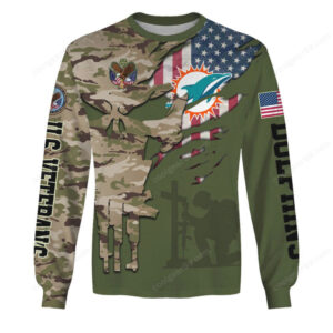 U.S. Veterans Miami Dolphins Camouflage Apparel Collection Shirt U.S. Veterans Miami Dolphins Camouflage Apparel Collection Shirt
