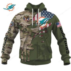 U.S. Veterans Miami Dolphins Camouflage Apparel Collection Shirt