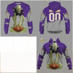 Undead Fan Minnesota Vikings Custom Zombie Football Hoodie