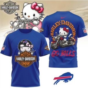Unique Hello Kitty & Harley Davidson Crossover T Shirt Buffalo Bills Football Fan Gift Unique Hello Kitty & Harley Davidson Crossover T Shirt Buffalo Bills Football Fan Gift