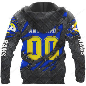 Unique LA Rams Shattered Graphic Long Sleeve Shirt & Pullover Unique LA Rams Shattered Graphic Long Sleeve Shirt & Pullover