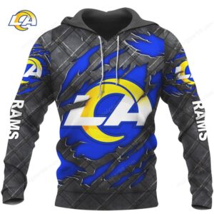 Unique LA Rams Shattered Graphic Long Sleeve Shirt & Pullover