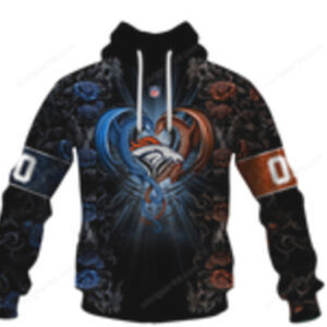Unleash the Bronco Spirit Custom Denver Broncos Dragon Rose Hoodie Unleash the Bronco Spirit Custom Denver Broncos Dragon Rose Hoodie