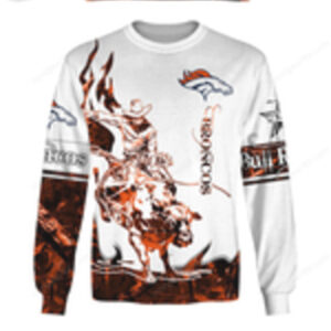 Untamed Spirit Denver Broncos Bull Rider Apparel Hoodie Untamed Spirit Denver Broncos Bull Rider Apparel Hoodie