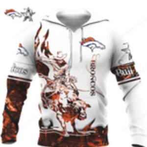 Untamed Spirit Denver Broncos Bull Rider Apparel Hoodie