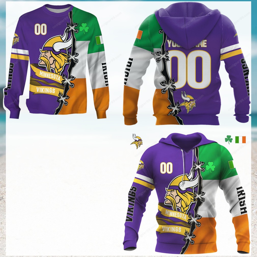 Vikings Nation Irish Flag Crossover Shirts Vikings Nation Irish Flag Crossover Shirts