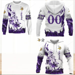 Vikings Purple and White Rodeo Themed Shirts