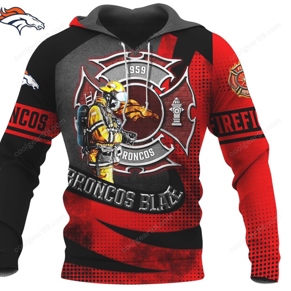 Vintage 1959 Broncos Firefighter Tribute Apparel Hoodie Vintage 1959 Broncos Firefighter Tribute Apparel Hoodie