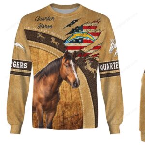 Vintage Style Quarter Horse Football Team Spirit Chargers NFL Football Team Hoodie