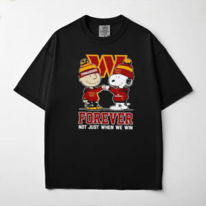 Washington Commanders Charlie Brown and Snoopy Forever Not Just When We Win t shirt (1)