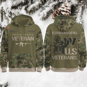 Washington Commanders Happy Veterans Day Night Game Custom Name Hoodie Washington Commanders Happy Veterans Day Night Game Custom Name Hoodie