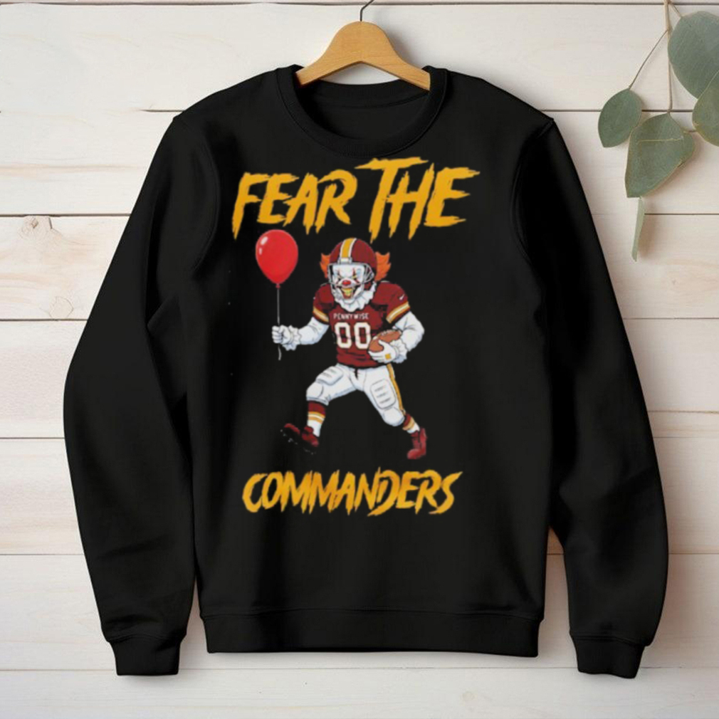 Washington Commanders Logo Fear The Pennywise Commanders T Shirt Washington Commanders Logo Fear The Pennywise Commanders T Shirt