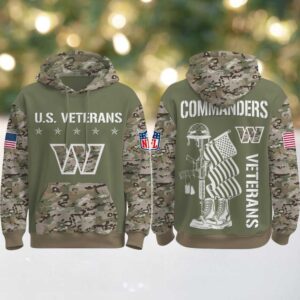 Washington Commanders US Veterans Salute to Service Camo Hoodie