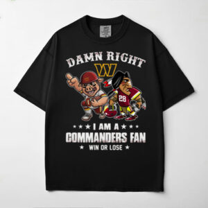Washington Commanders Win or Lose Mascot T Shirt (1)