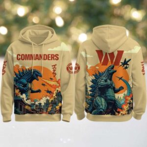 Washington Commanders x Godzilla Crossover Hoodie