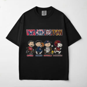 Washington D.C. Sports Peanuts Character Crossover T shirt