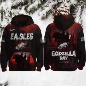 all team nfl x happy King of the Gridiron Eagles Godzilla Hoodie all team nfl x happy King of the Gridiron Eagles Godzilla Hoodie