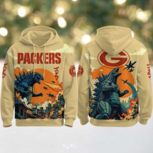 green bay packers x godzilla hoo