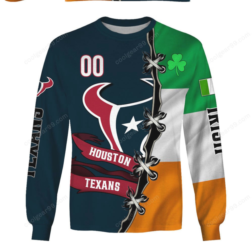 Houston Texans Irish Heritage, NFL Football Fan hoodie Houston Texans Irish Heritage, NFL Football Fan hoodie