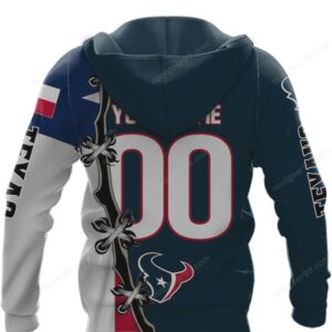 Houston Texans Navy Blue and Red Hoodie Houston Texans Navy Blue and Red Hoodie