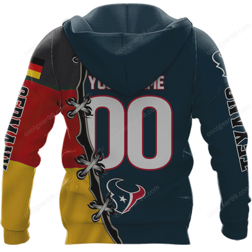 Houston Texans and Germany NFL Flag Hoodie Houston Texans and Germany NFL Flag Hoodie
